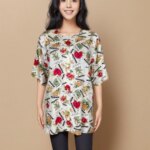 Elegant Floral Pattern Cotton Shirt